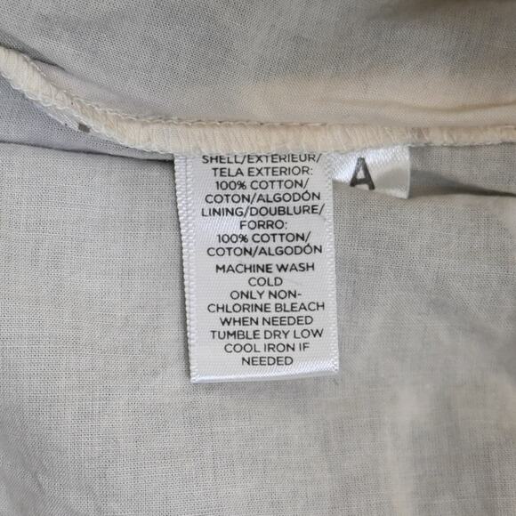 LOFT Womens M Black White Eyelet A-Line Skirt - Picture 7 of 7